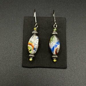 Elegant Multicolor Dangle Earrings glass beads